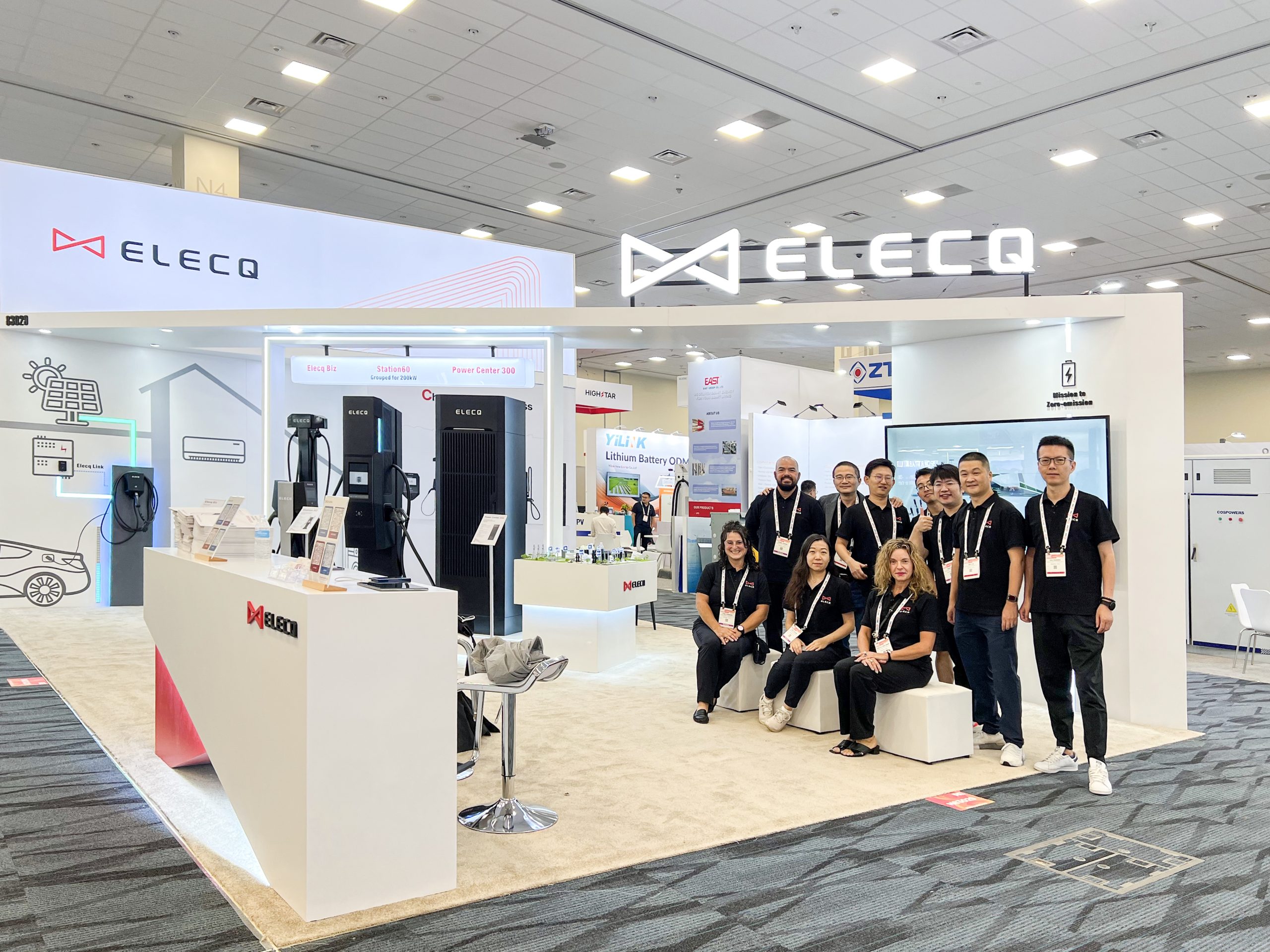Elecq Showcases Groundbreaking EV Charging Solutions at RE+ 2024